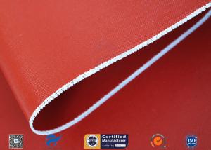 China 1mm High Temperature Bright Red silicone coated glass fabric 3784 850g/m2 factory