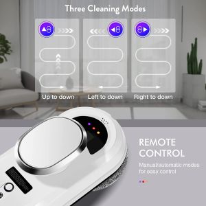 Inside Outside Robot Vacuum Cleaner Window 65dB App Controlled Automated Window