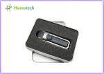 Black Leather USB Flash Disk custom printing , novelty usb 2.0 pen drive with