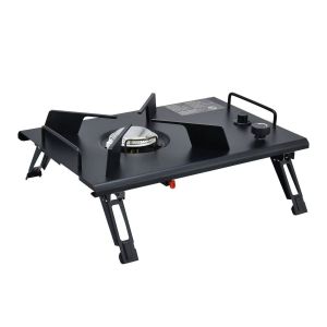 China Portable Charcoal BBQ Grill 2 Side Shelves and Customized Outdoor BBQ Equipment OEM ODM on sale