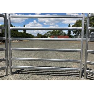 China 1.8x2.1m 6 Oval Rails Livestock Corral Cattle Yard Hot Dip Galvanized on sale