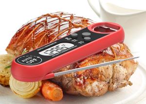 China Food Service Quick Read Digital Thermometer Auto Rotation Display With Long Life 3V Button Battery factory