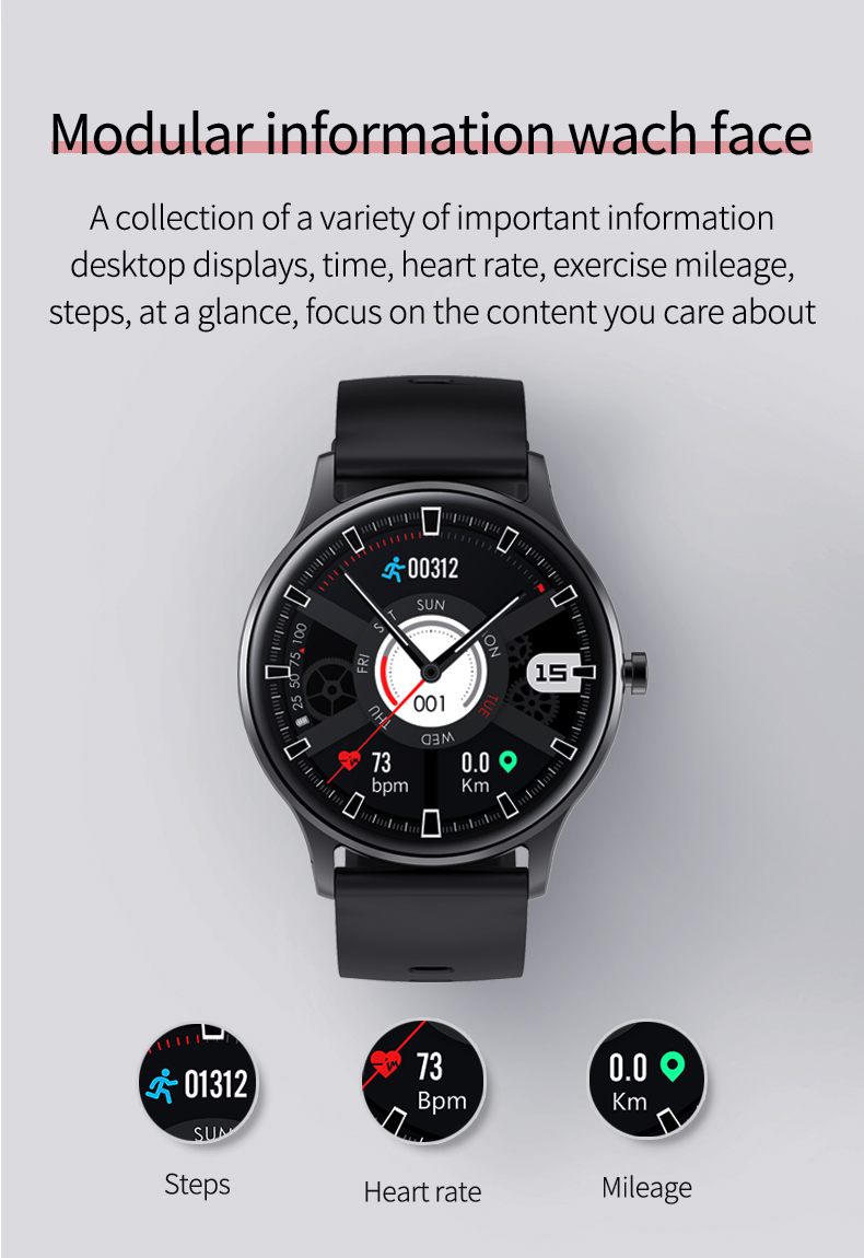 1.28inch IP67 Waterproof Smart Watch Sedentary Reminder Sleep Mode