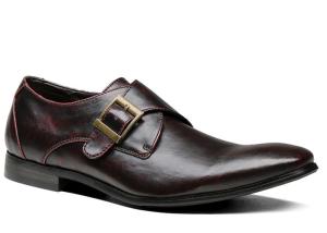 China Custom Men's Dress Shoes Handmade Brown Monk Strap Dress Shoes factory