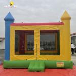 Jumping Inflatable Bounce House With Air Blower Yellow Blue Green Red