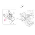 For Maserati Quattroporte AC Compressor Water Pump Driving Belt OEM 214271