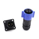 Male LED Light Strip Wire Connector , IP67 PA66 Circular Plug Connector