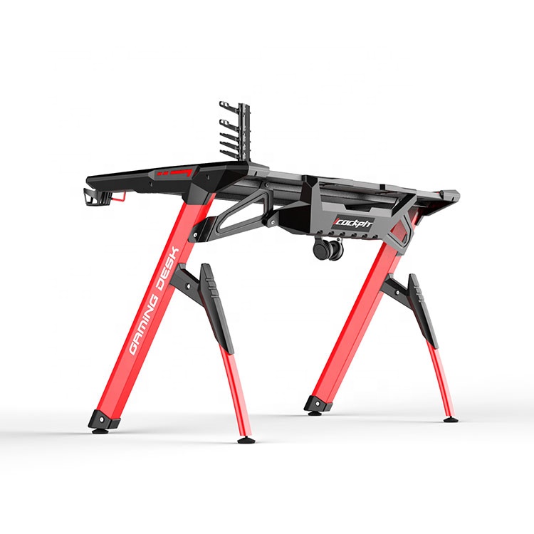 Customized Computer Pc Gaming Desk Table For Internet Gaming With PU Surface Material