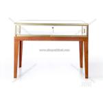 custom store free standing lockable wooden glass display cabinet/wood display