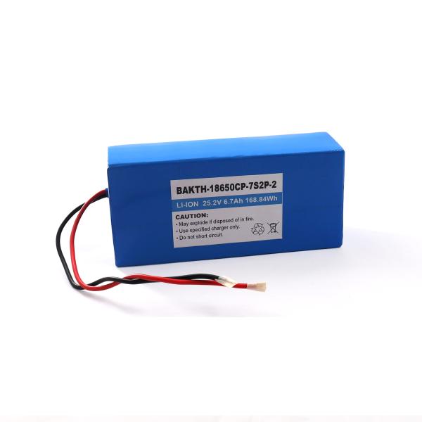 Customized 25.2V 6700mah 18650 Battery Pack Storage Battery for Electric Bike Lithium Ion Batteries