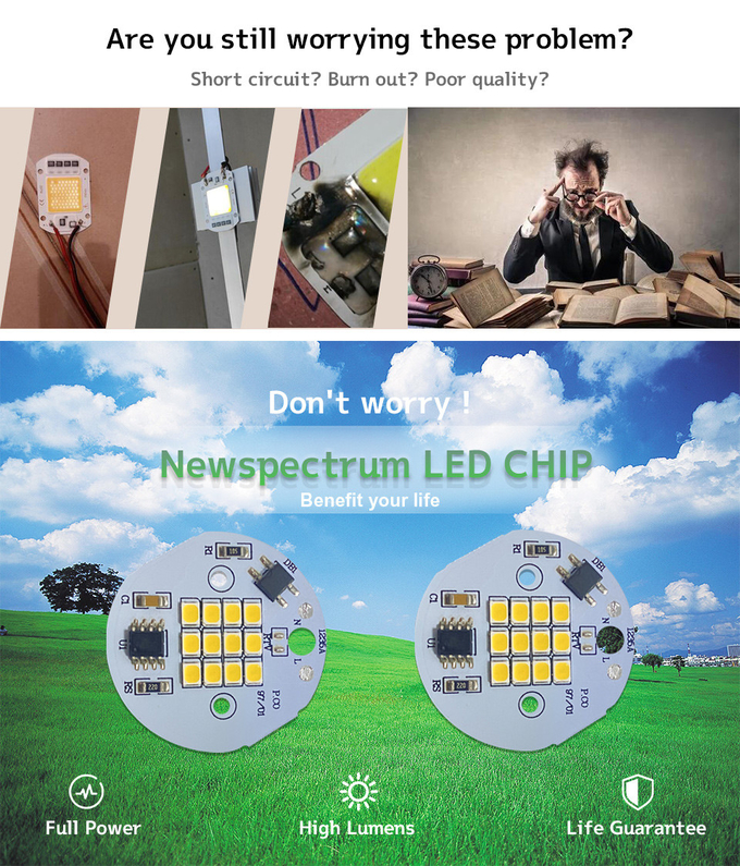 35mm Round 50w SMD LED Chip 3000K For GU10 Downlight Spotlight