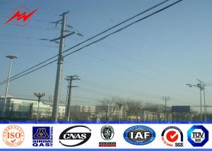 China Round HDG 10m 5KN Steel Electrical Utility Poles For Overhead Transmission Line factory