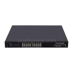 China POE-S216T 16 Port IEEE802.3at 10/100Mbps 30W POE Switch (400W Internal Power) factory