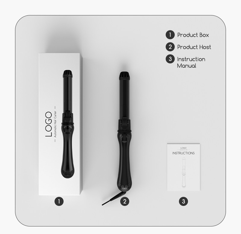 Portable Automatic Rotating Curler , Rechargeable Rotating Ceramic Hair Curler