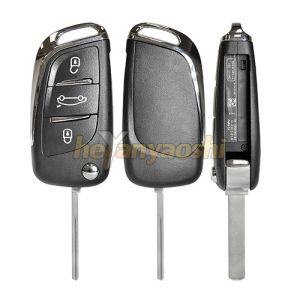 China PEUGEOT 207 307 308 Folding Case with HU83 Blade Remote Flip Key Shell 3 Buttons factory
