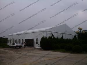 China Customized Width Aluminum Frame and PVC White Cear Span Badmintion Tents for Outside Sport Events factory