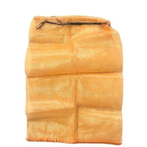 Popular Yellow Color 50x80cm Leno Drawstring Bag Plastic with or without