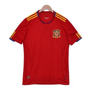 China Spain Retro Jersey 2010 World Cup Home Football Jersey Classic Red and Yellow Design factory