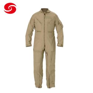 China Pilot Coverall Military Outdoor Equipment Breathable Khaki Fire Resistant Flight Safety factory