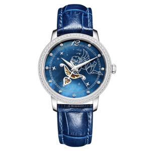 China 2019 New Automatic Mechanical Watch Women Watch Fashion Leather Strap watch factory