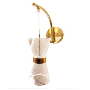 China Modern Scrolling Living Room Back Wall LED Wall Lamp Bright And Transparent Bedroom Bedside Acrylic Wall Lights factory