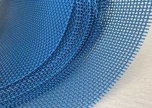 China Blue Color Square Hole Polyester Mesh Belt Dryer Woven Mesh Screen Fabric factory