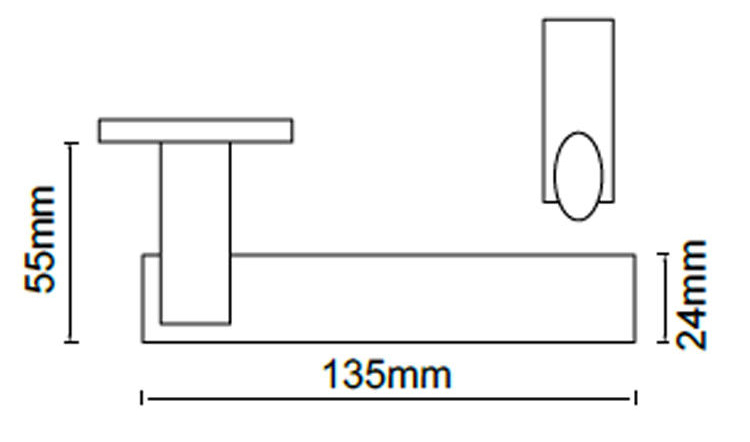 EN1906 Grade 4 tested fire door handle lever for public buildings-S