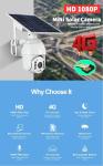 5MP CCTV Wireless 4G PTZ Camera Solar 18650mAH PTZ WIFI IP Camera