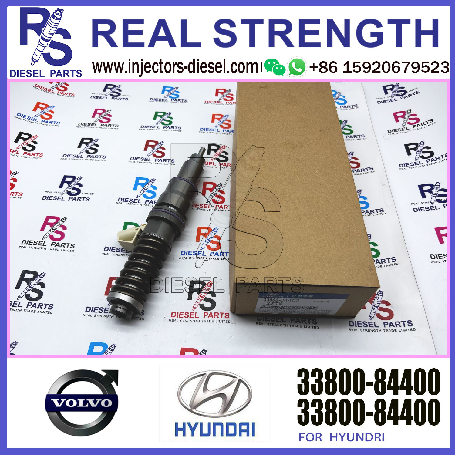 Original Diesel Nozzle Power System 33800-84400 4-Pin Diesel Pump Injector 33800-84400