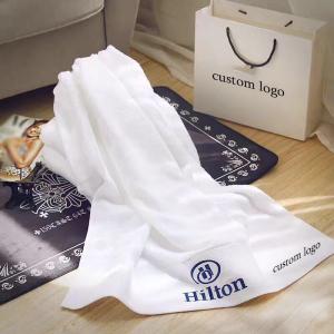 China 100% Cotton Fabric Solid Color Custom Logo Bath Towel Set for Luxury Hotel Bathroom factory