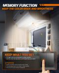 RV Lights Interior 3 Color Dimmable LED RV Lamp Fixtures 12V Camper Light 1500LM