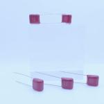Red Metallized Polypropylene Film Small Capacitor 220nF 450VDC