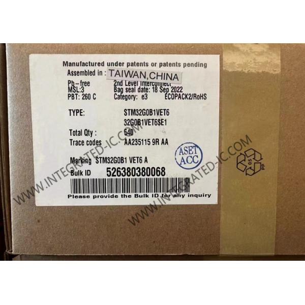 China ARM Microcontrollers IC STM32G0B1VET6 32-LQFP Mainstream Microcontrollers 64MHz factory