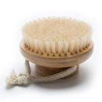 Natural Bamboo Body Dry Exfoliating Brush White Horse Boar Bristle Shower Brush