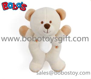 China 7&quot; Plush Light Brown Bear Animal Style Baby Holder Toy factory