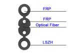 Double Root 1cores G657A1 Drop Fiber Optic Armoured Cable
