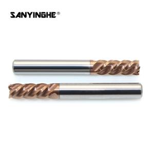 China 4 Flute Square Solid Carbide End Mills 6mm Tungsten Milling Cutter CNC Router Bits factory