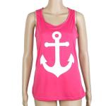 Summer Style Women's Anchor Tanks Top Fitness Debardeur Female Vest Tops