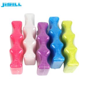 China Lightweight Wave Shape Breast Milk Ice Packs Ice Brick , Cans Beer Holder Cooler Ice Pack factory