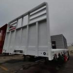 Relay Valve Wabco 3 Axles Flatbed Container Transport Truck / Semi Trailer for