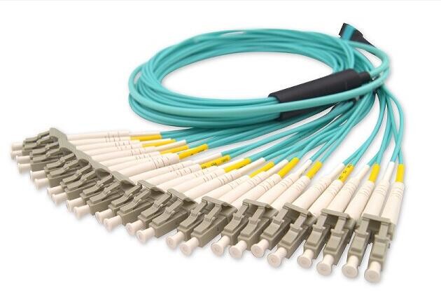 24f Male Female Om3 Fanout Breakout Harnesses Cable MPO To LC Patch Cord
