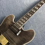 Hollow body jazz electric guitar,Guitar Quilted Maple Trans-gray burst color