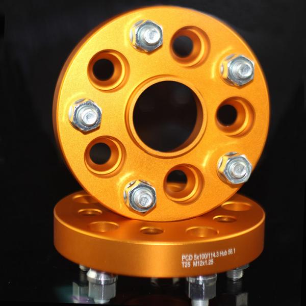 5x100 To 5x114.3 Forged Aluminum Hub Centric Wheel Adapter For SUBARU Gold Color