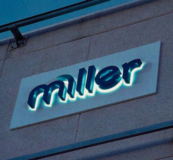 3d Company Name Outdoor Circular Logo Customacrulic Led Sign Backlit Box