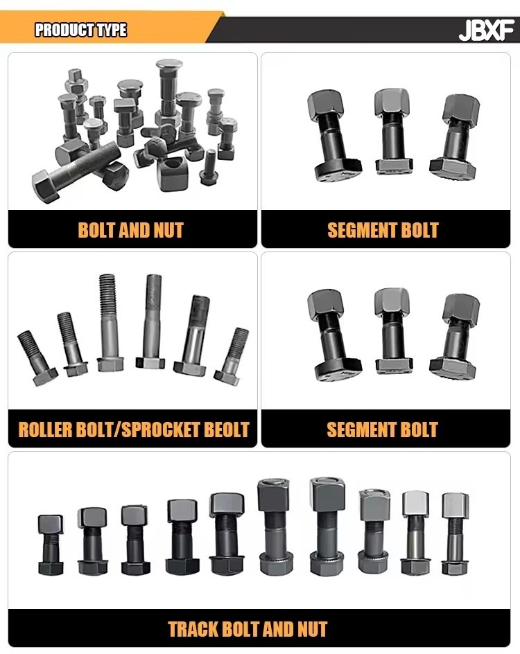 Track Link Screw Pc200 Pc300 Pc400 Grade 12.9 Bucket Tooth Bolt And Nut For Excavator