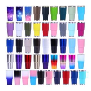 China Unbreakable Eco Friendly BPA Free 30 Oz Vacuum Insulated Tumbler Skinny Double Wall Personalized Metal Tumblers Fits Most Cup Holders Rust Resistant factory