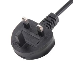 China Extension UK PC Power Cable , 2 Pin 13A 250V AC Power Cord 1.8m 2m 5m factory