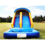 Bounce Obstacle Inflatable Water Slides For Pool Double Lane Colorful Adults
