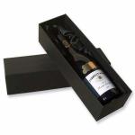 custom single bottle wine gift box foil stamping gold logo wine paper box hinged