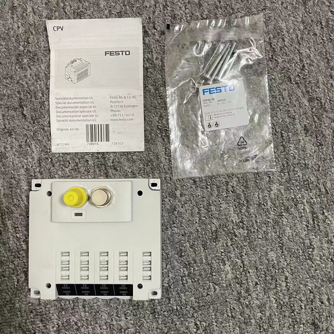 New Valve Cover Festo CPV14-VI CPV14-GE-FB-4 Valve Terminal With Onnection Plate And End Plates 14mm Valves